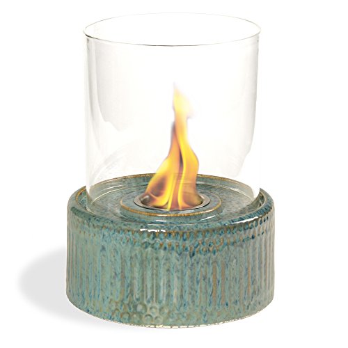 Pacific Decor Ceramic Table Fireplace  Blue - B00R2AJU6G